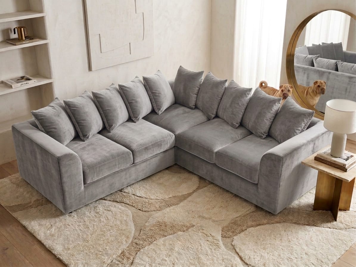 Dylan Plush Velvet L Shape, Corner & 3+2 – Timeless Luxury & Premium Comfort Sofa