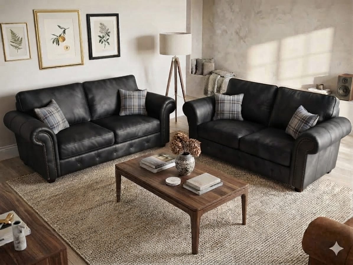 Oakland Leather Corner & 3+2 – Timeless Luxury & Premium Comfort Sofa