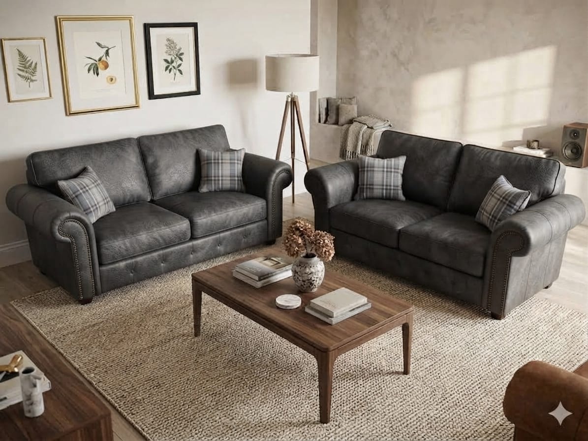 Oakland Leather Corner & 3+2 – Timeless Luxury & Premium Comfort Sofa