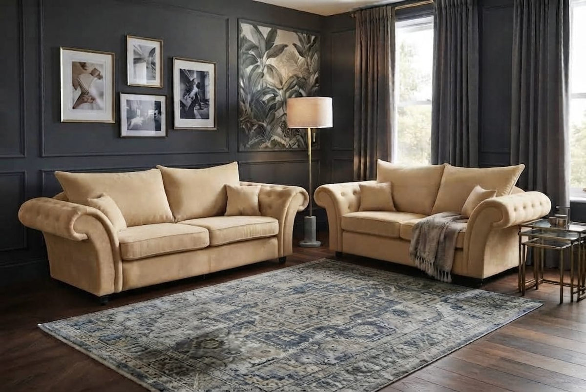 Nicole Corner or 3+2 – Modern Luxury & Elegant Comfort Sofa