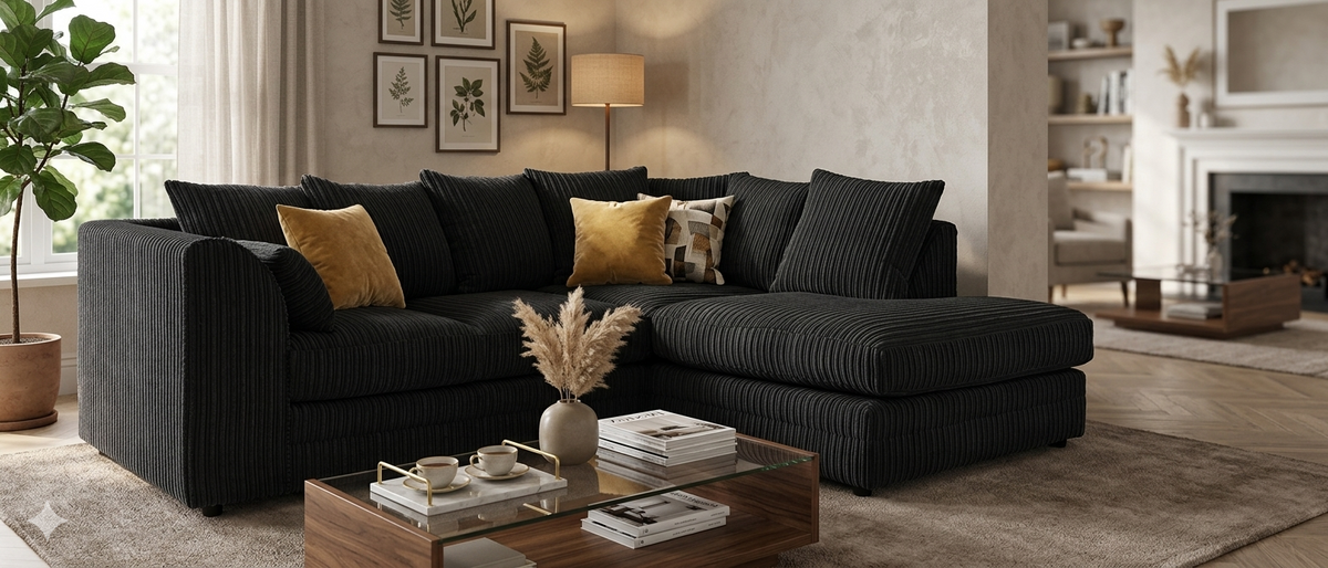 Dylan Jumbo Cord L Shape, Corner & 3+2 – Ultimate Comfort & Contemporary Style Sofa