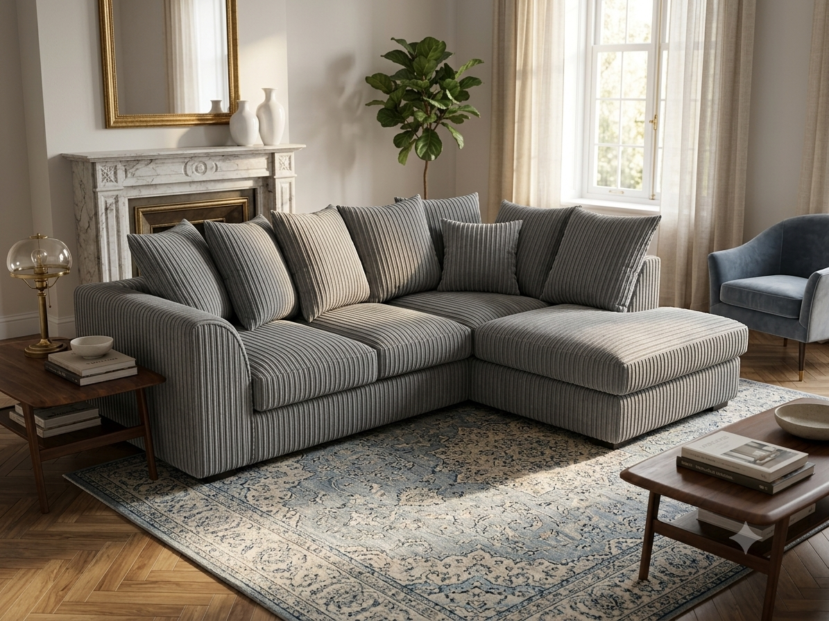 Dylan Jumbo Cord L Shape, Corner & 3+2 – Ultimate Comfort & Contemporary Style Sofa