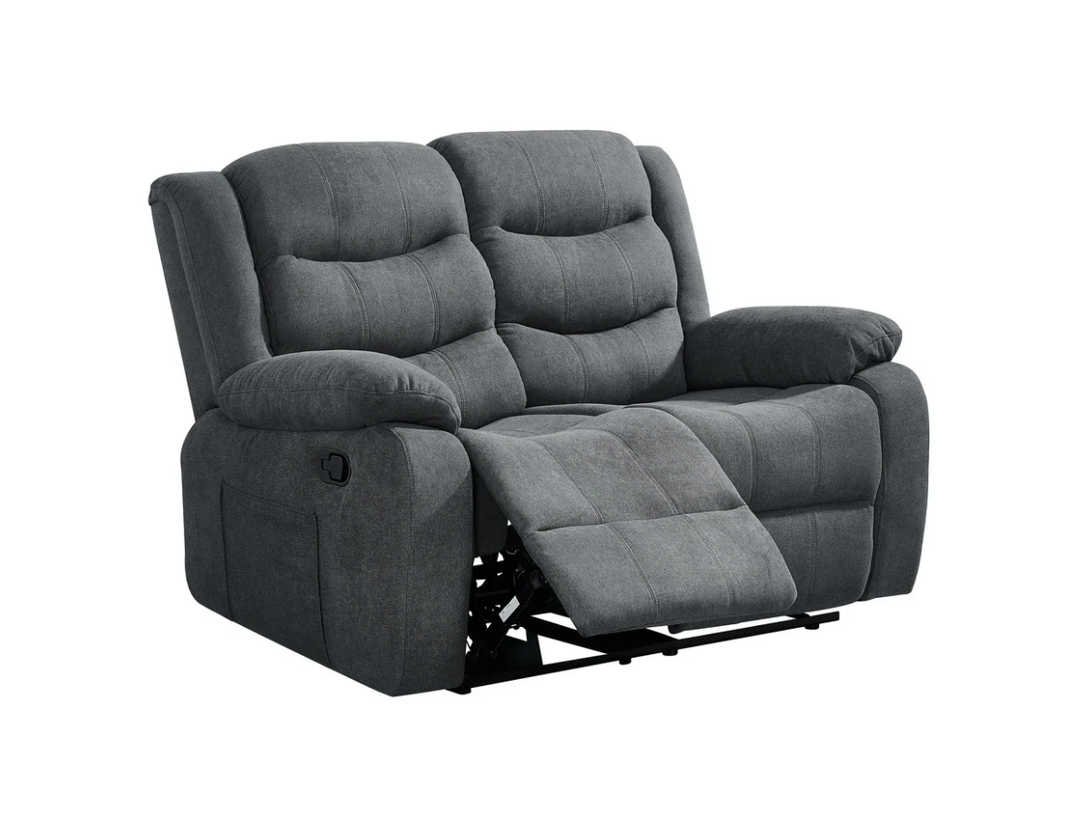 Sorrentino Recliner Sofa Set 3+2 in Grey Chenille Fabric