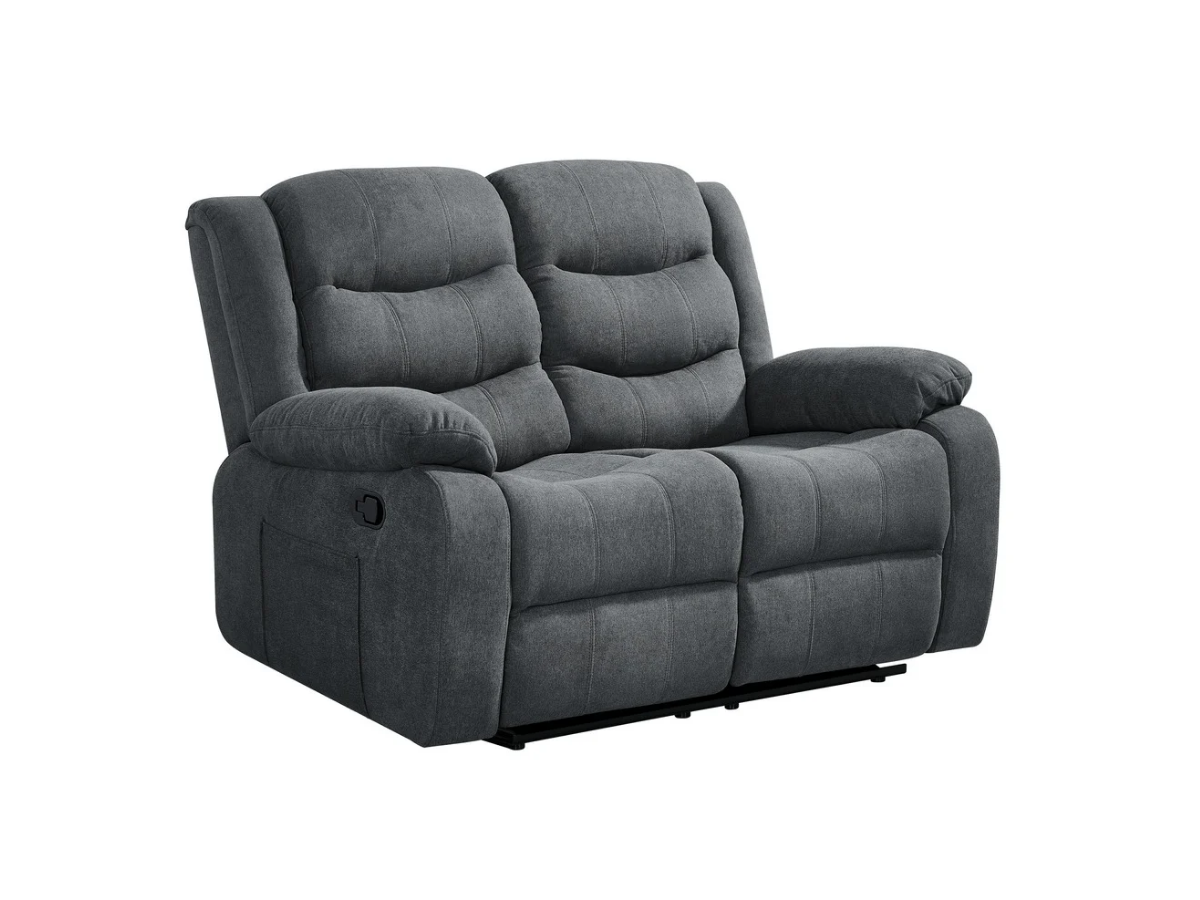 Sorrentino Recliner Sofa Set 3+2 in Grey Chenille Fabric