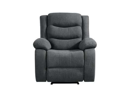 Classic Recliner Armchair Manual Fabric Grey